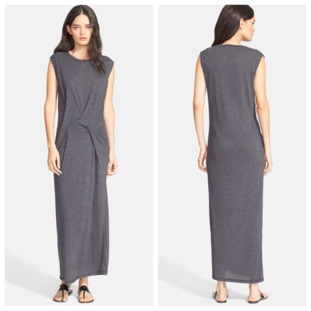IRO Gray 'Loyce' Sleeveless Jersey Knit Maxi Dress - Picture 1 of 6